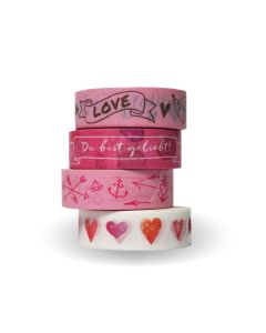 Washi Tapes Set rosa "Du bist geliebt"