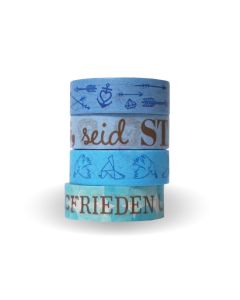 Washi Tapes Set himmelblau "Suche den