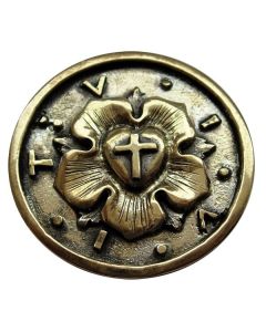 Bronze-Plakette „Lutherrose“