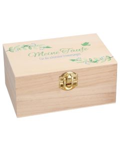 Holz-Erinnerungskiste zur Taufe