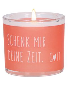 LichtMoment „Timeout" Glas-Windlicht in Orange