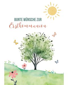 Bunte Wünsche zur Erstkommunion