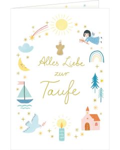 Grußkarte – Alles Liebe zur Taufe