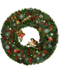 Wand-Adventskalender – Nostalgischer Tannenkranz