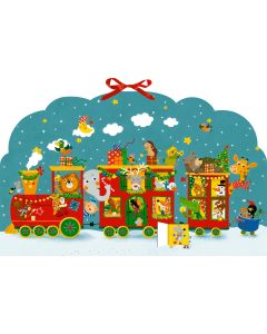 Memo-Adventskalender – Bunte Weihnachtseisenbahn der Tiere