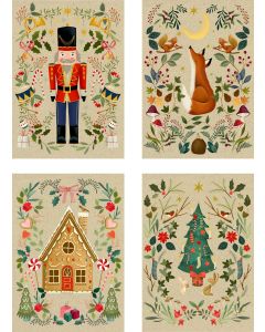 A5-Graspapier-Adventskalender – Weihnachtszauber