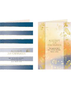 Grußkarten-Set – Alle guten Wünsche zur Konfirmation / Alles Gute zur Konfirmation