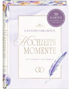 Gästebuchkarten in Geschenkbox - Hochzeitsmomente