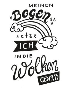 Stempel Meinen Bogen setze ich in die Wolken. Gen 9,13