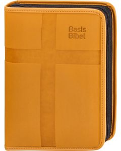 BasisBibel. Mini. Kunstlederhülle mit Reißverschluss. orange
