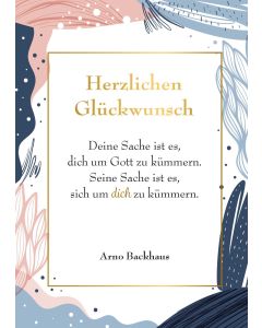 Doppelkarte "Deine Sache ist, dich um Gott zu kümmern ..."