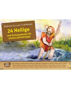 24 Heilige und Schutzpatrone für unsere Jahreskrippe. Kamishibai Bildkartenset.