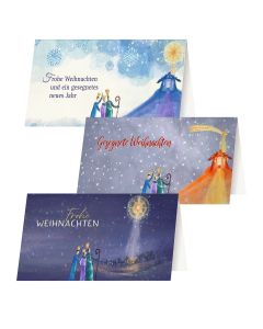 3er-Set Grußkarten DIN lang »Gesegnete Weihnachten«