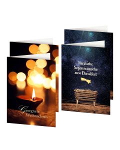 4er-Set Weihnachtskarten »Auf dem Weg nach Betlehem«