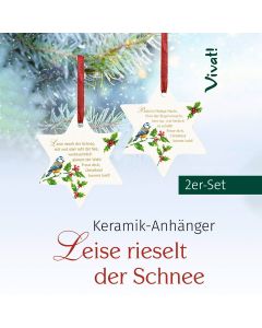 2er-Set Stern-Anhänger »Leise rieselt der Schnee«