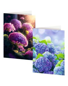4er-Set Grußkarten mit Hortensien-Motiven und Rilke-Gedichten