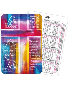 Spielkartenkalender 'Alles, was ihr tut, geschehe in Liebe.' 2024