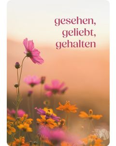 Postkarte gesehen, geliebt, gehalten