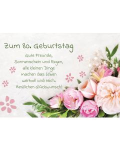 Faltkarte 'Zum 80. Geburtstag'