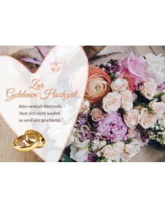Faltkarte 'Zur Goldenen Hochzeit'