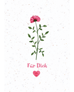 Faltkarte 'Für Dich' (Samenpapier)