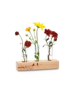 Blumen- und Gräservase mit 3 Glaseinsätzen