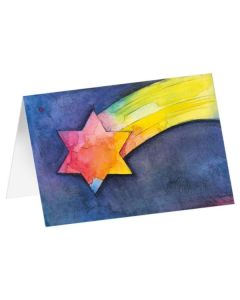 Stern in dunkler Nacht - Kunst-Faltkarten ohne Text (6 Stück)