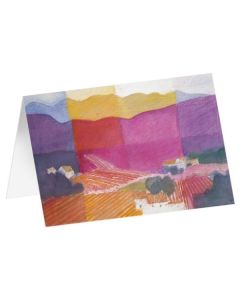 Berge im Abendrot - Kunst-Faltkarten ohne Text (6 Stück)