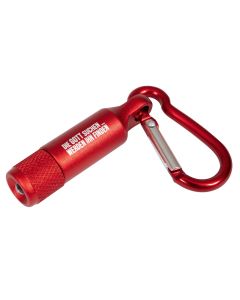 Mini-Taschenlampe mit Karabinder - rot