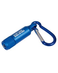 Mini-Taschenlampe mit Karabinder - blau