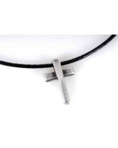 Halskette mit Anhänger 'Kreuz' Metall