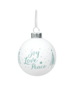 Christbaumkugel 'Joy Love Peace'