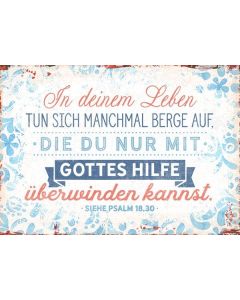 Postkarte 'In deinem Leben tun sich manchnmal Berge auf, die