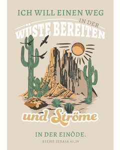 Postkarte 'Ich will einen Weg in der Wüste bereiten und Strö