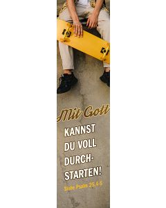 Lesezeichen 'Mit Gott kannst du voll durchstarten'
