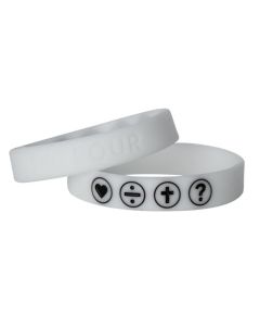 THE FOUR Armband weiß 15 cm leuchtend