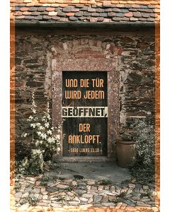Poster 'Und die Tür wird jedem geöffnet, der ankopft. Lukas
