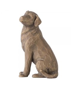 Figur 'Hund' dunkelbraun, groß, sitzend