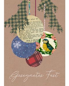 Postkarte Weihnachten 'Gesegnetes Fest'