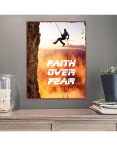 Metallschild 'Faith over Fear'