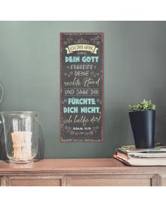 Metallschild 'Ich, der Herr, dein Gott ...'
