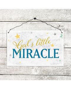 Holzschild groß 'God's little miracle'