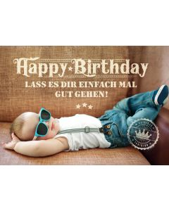 Postkarte 'Happy Birthday - Gut gehen lassen'  1EX