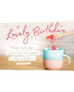 Postkarte 'Lovely Birthday'  1EX
