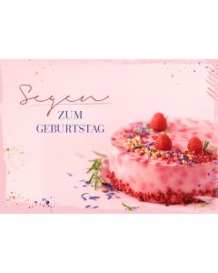 Postkarte 'Segen zum Geburtstag' (Torte) 1Ex