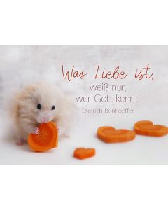 Postkarte 'Was Liebe ist, weiß nur, wer Gott kennt. Dietrich