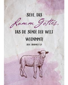 Postkarte 'Siehe, das Lamm Gottes, das die Sünde der Welt we