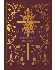 Neues Leben. Die Bibel - Golden Grace Edition, Bordeauxrot