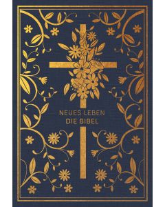 Neues Leben. Die Bibel - Golden Grace Edition, Marineblau