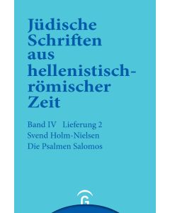 Jüdische Schriften aus hellenistisch-römischer Zeit, Bd 4: Poetische Schriften / Die Psalmen Salomos